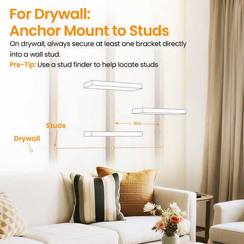 Three shelves provide generous display and storage space.