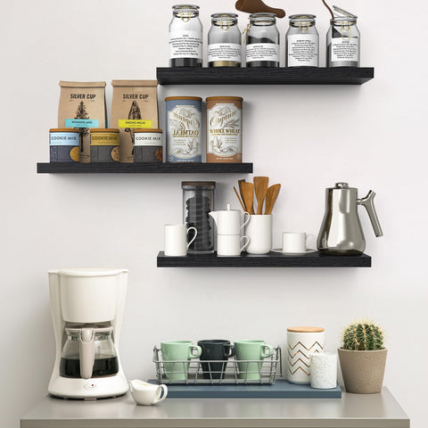 BAYKA floating shelves wall brackets showcase easy installation and durable support.