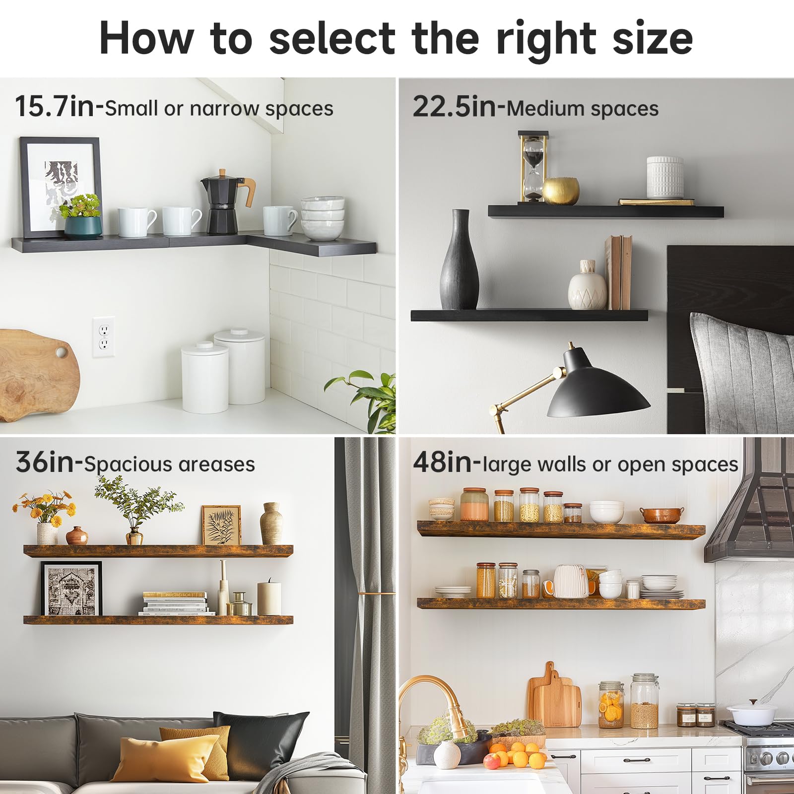 Sturdy BAYKA shelves with space for storage boxes and plants