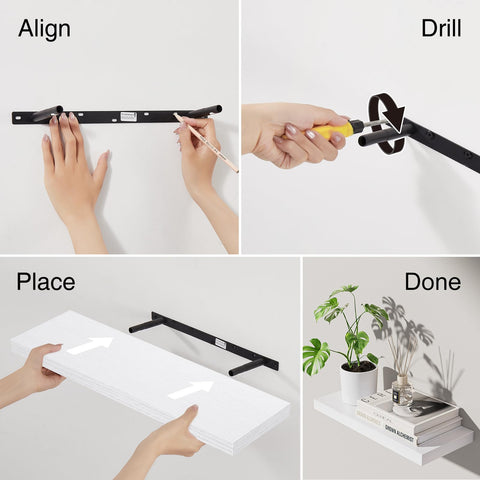 BAYKA flexible display for plants, books, or decor accents.