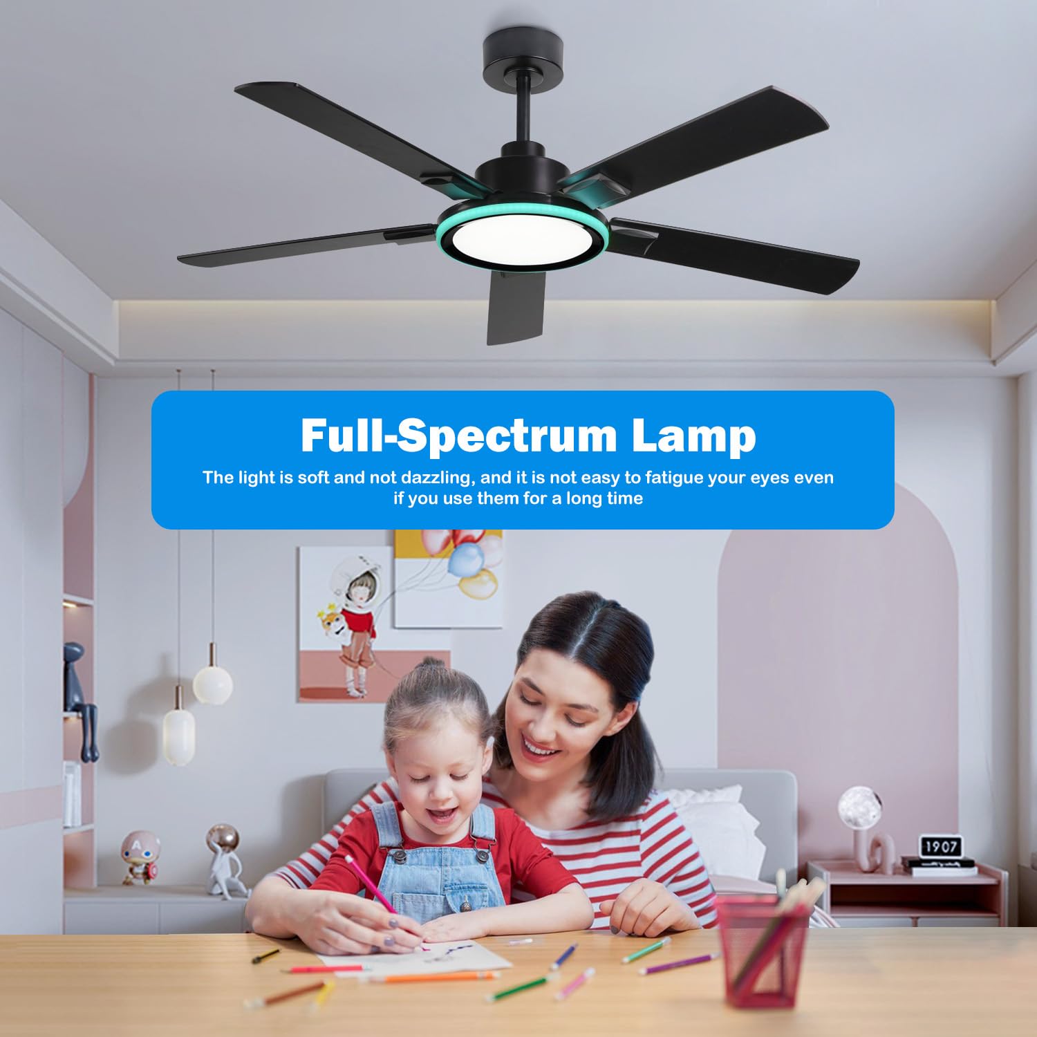 BAYSQUIRREL LED panel with 3-color lighting offers customizable ambiance.