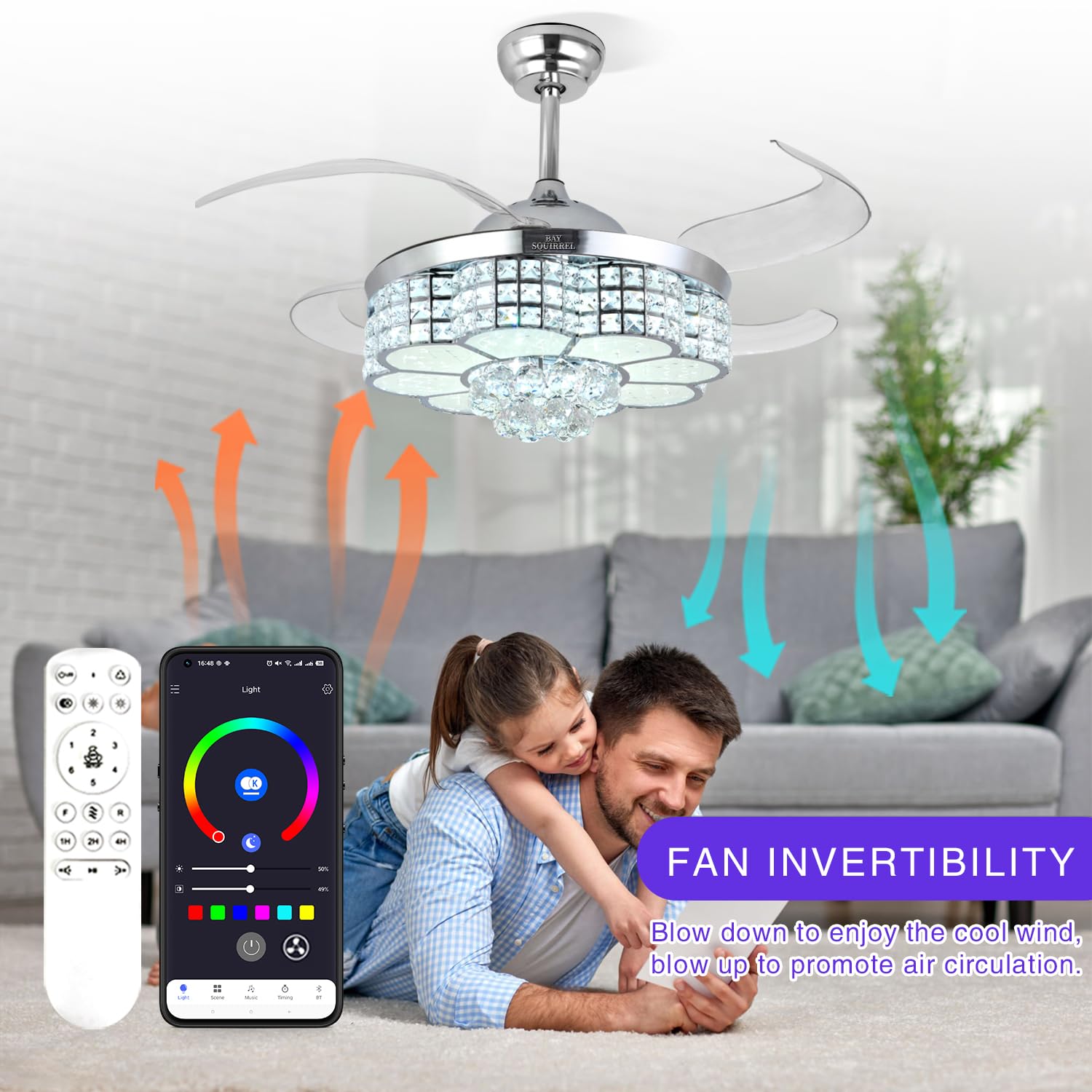 BAYSQUIRREL remote and app control for convenient use