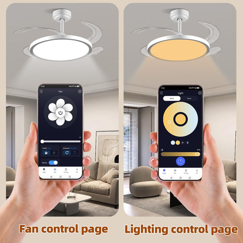 Baysquirrel Slim retractable fan with remote, easy operation and precision control.