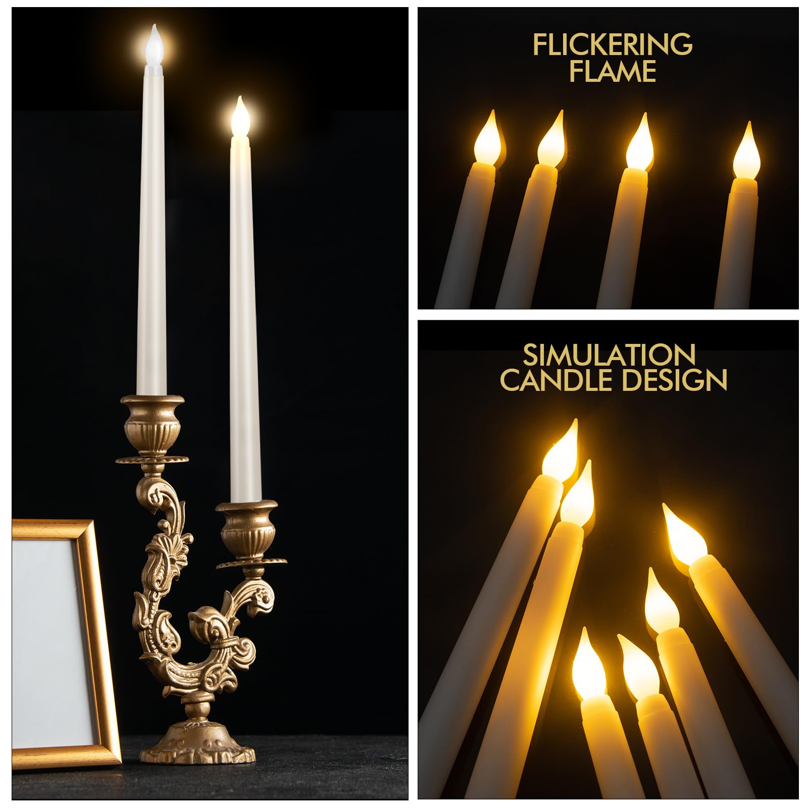 Bazayona bulk 24pcs smokeless candles for weddings and home decor