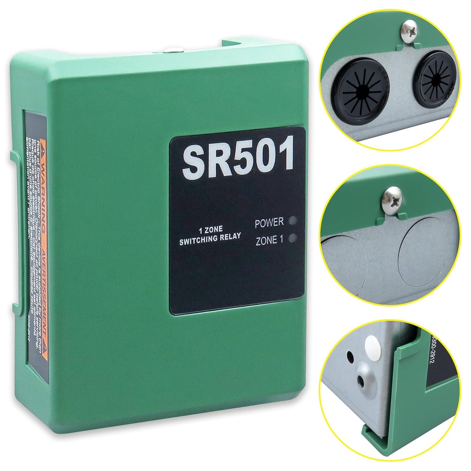 BBAYYAO SR501-4 relay with terminal labels simplifies wiring during installation.