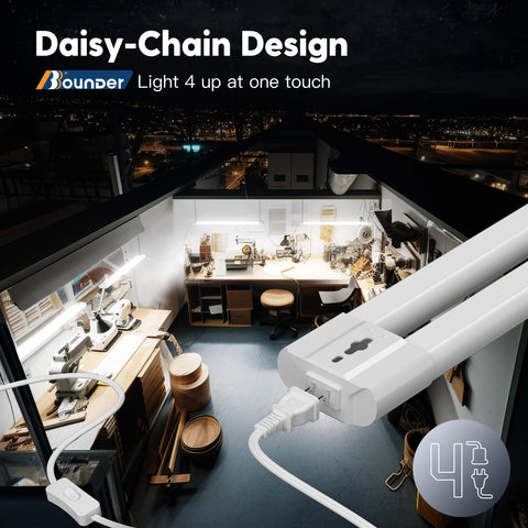 BBOUNDER four-foot fixture designed for garages and workspaces.