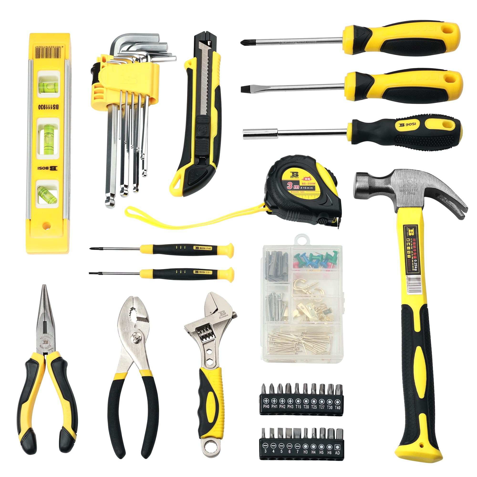 B BOSI TOOLS hammer and screwdriver collection ready for precise hammering and fast screwdriving