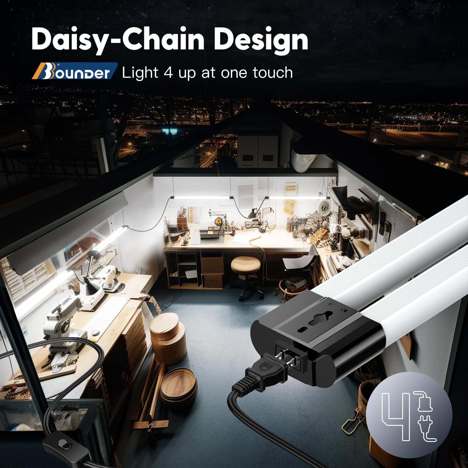 3300lm output supports precise bench tasks and tool visibility