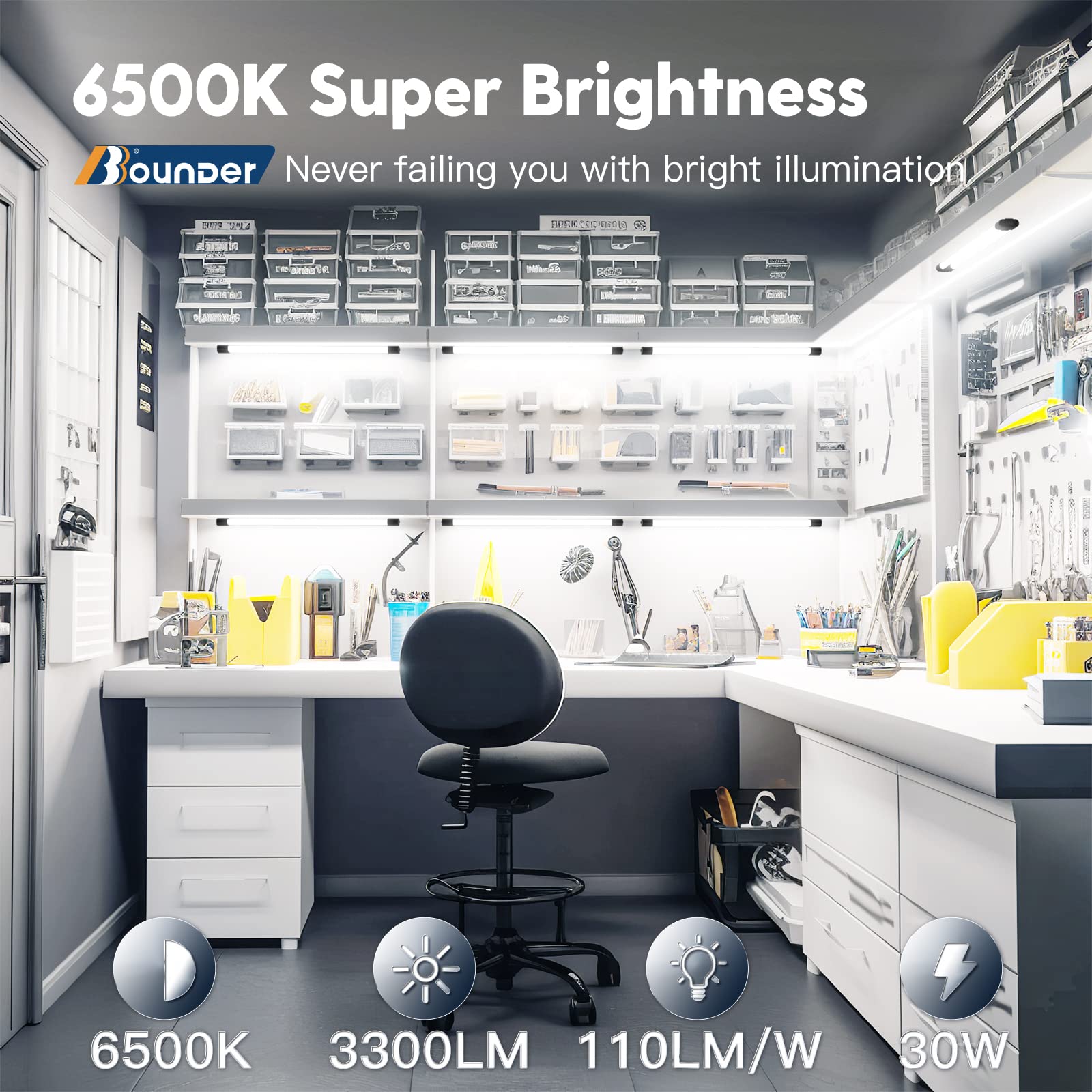 BBOUNDER shop light with hanging mount enables adjustable workshop illumination