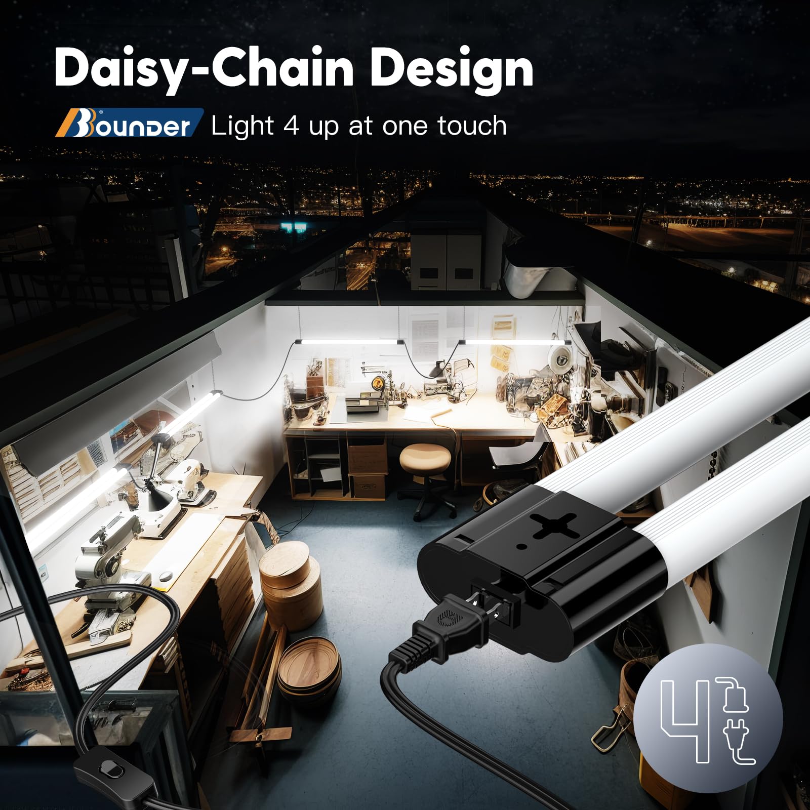 bbounder garage utility light ideal for workshop, basement, and shed tasks.