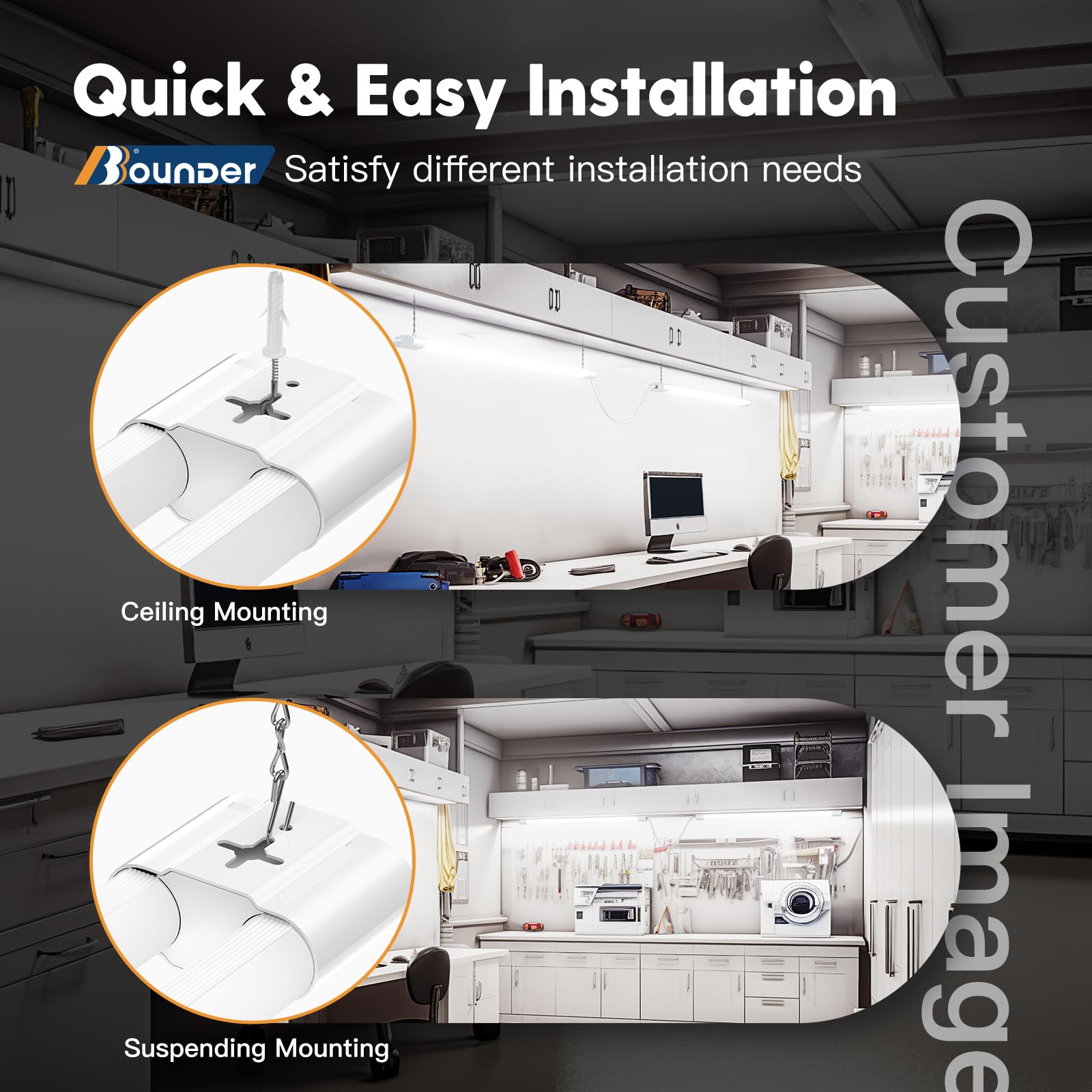 BBOUNDER lightweight plastic housing eases installation and reduces mounting effort.