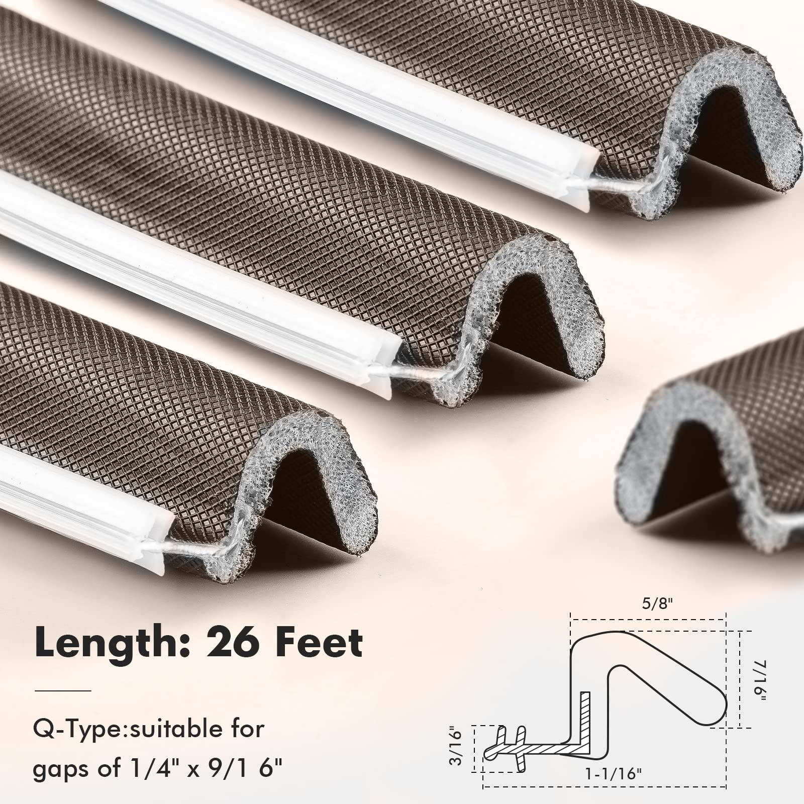 BBTO V-shaped foam seal highlights gap-blocking for better insulation