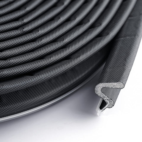 BBTO weather strip in black blends with exterior doors