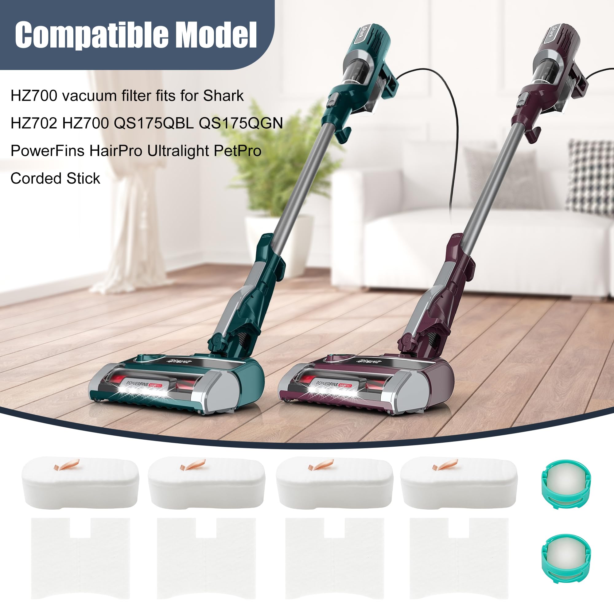 Bciiplxty HZ700 cartridge unit for Shark PowerFins HairPro facilitates easy filter swaps