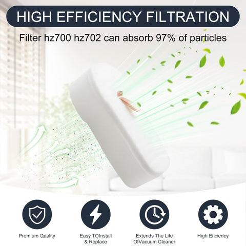 Bciiplxty HZ700 foam filter for Shark PowerFins HairPro traps debris while preserving airflow