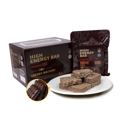 BDH emergency food ration bars in chocolate packaging provide reliable energy for outdoor trips.