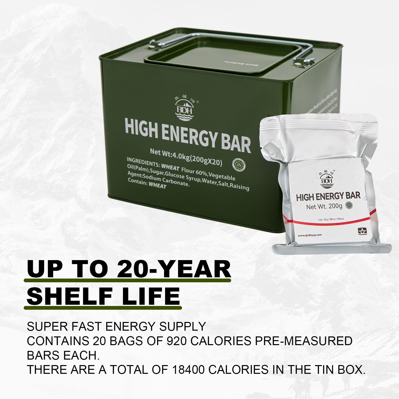 BDH energy bars for hiking deliver portable calories for high-energy activities.