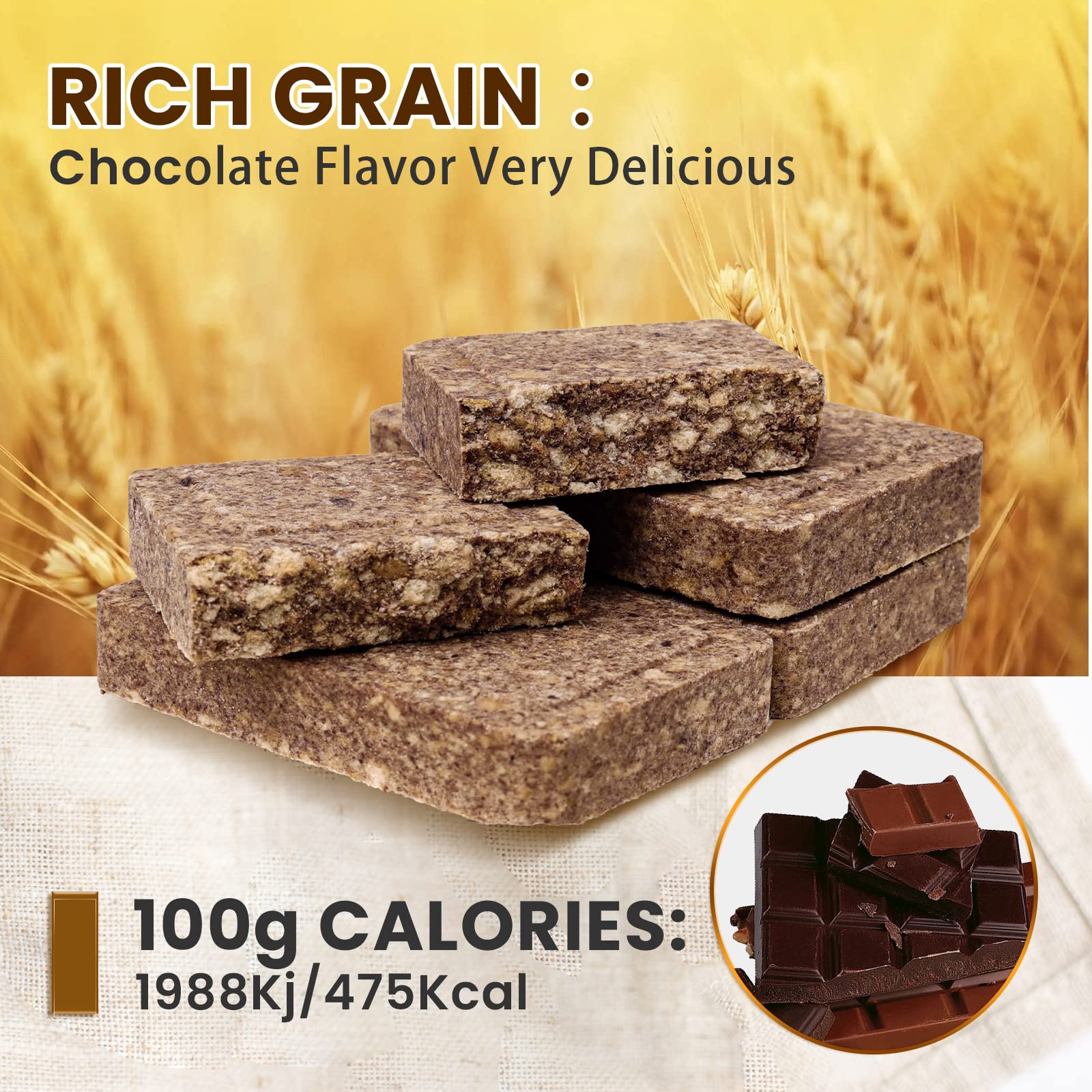 BDH emergency bars offer long shelf life when stored in a cool, dry place.