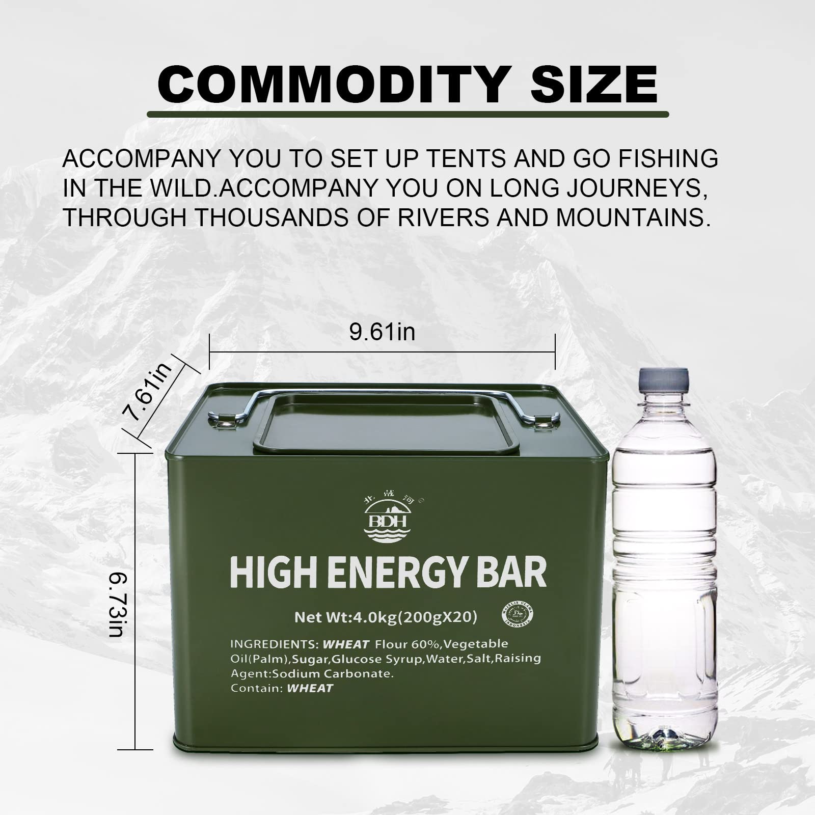 BDH outdoor survival snacks pack is compact and easy to carry.