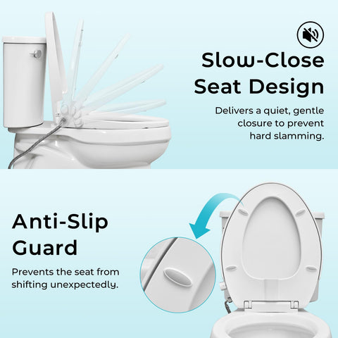 BDJM bidet seat adjustable water pressure customizes cleansing for each user