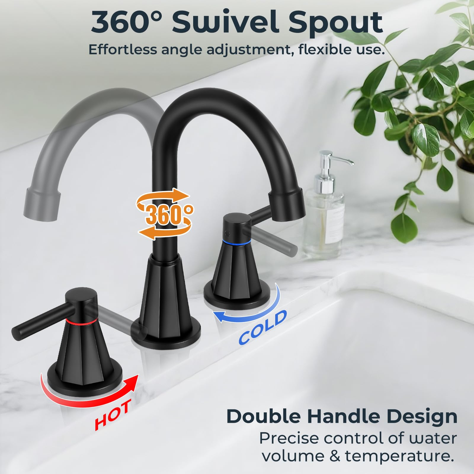 BDJM hot and cold color-coded rings aid safe, intuitive use.