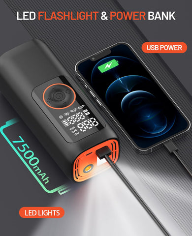 BDO 2025 Tire Inflator compact design fits in your car trunk.