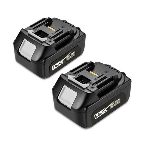Bdreer 2-pack 5.0Ah 18V battery with LED indicator for precise charging status.