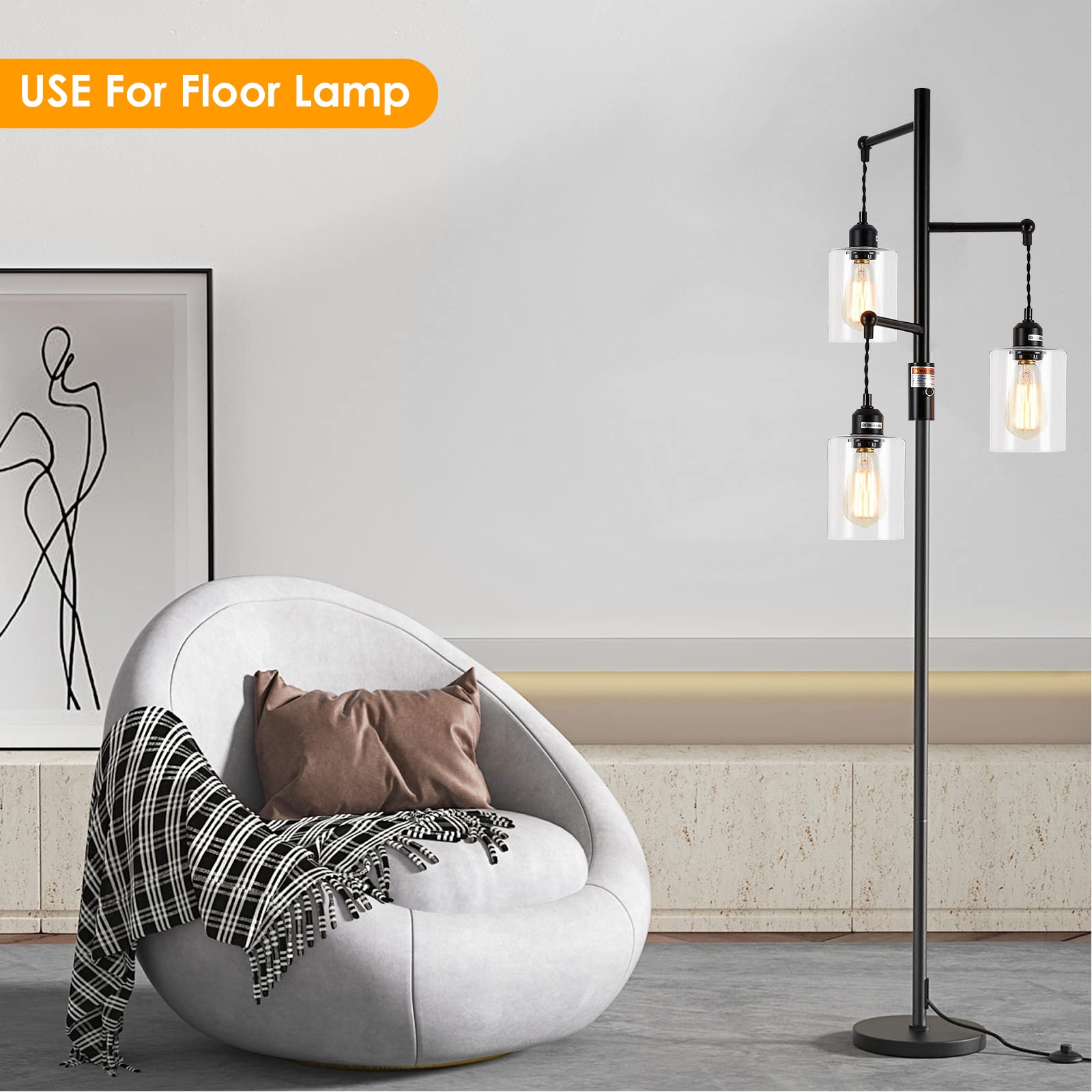 Bdrofn clear glass shade easy assembly demonstrating tool-free installation