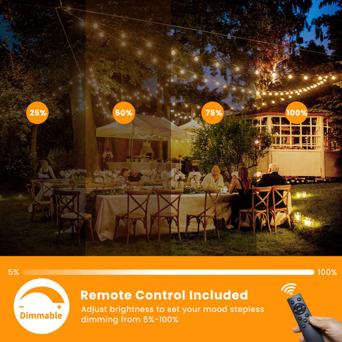 Bdrofn solar patio lights waterproof and shatterproof for rainy backyard evenings.