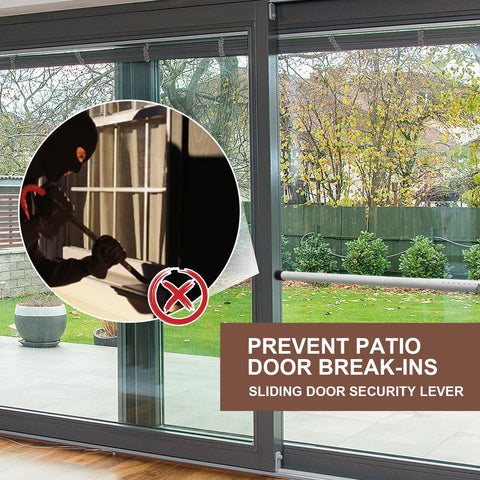 BeBecome sliding door security bar features durable 1-inch metal construction.