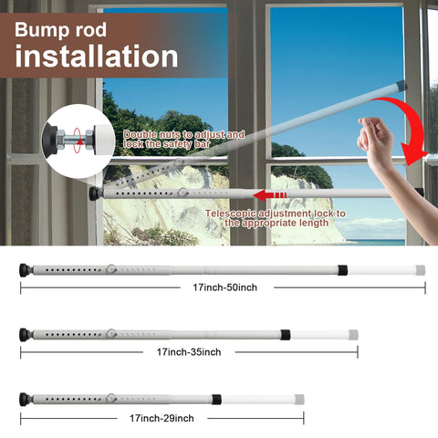 BeBecome sliding door security bar installed without drilling or tools.