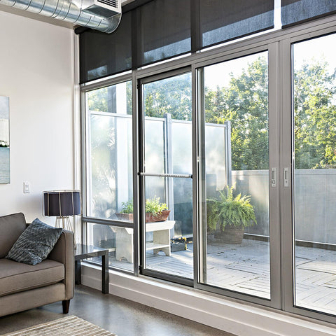BeBecome sliding door security bar's white finish complements modern interiors.