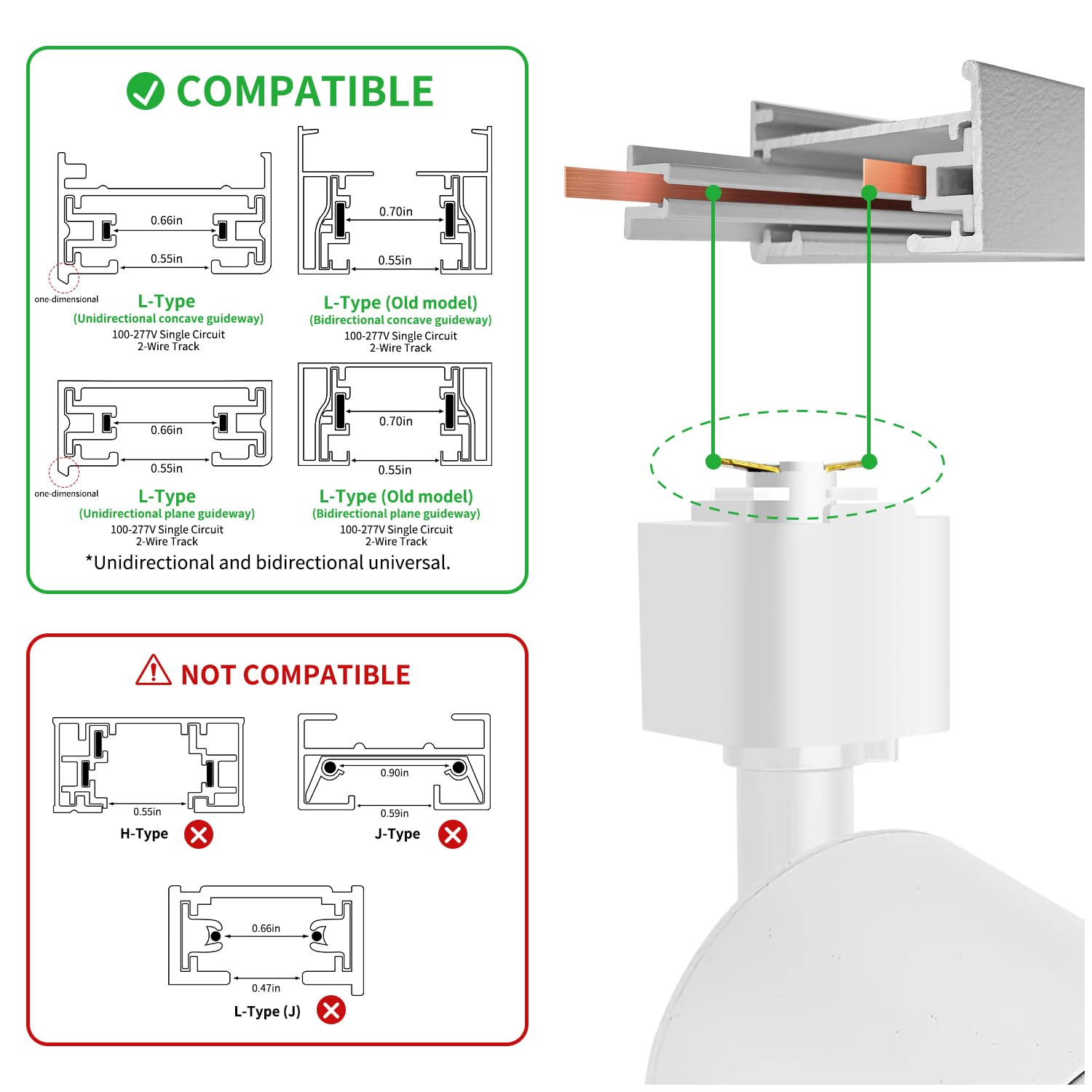 Be Studied adjustable L-type head for precise task lighting in kitchens or studios.