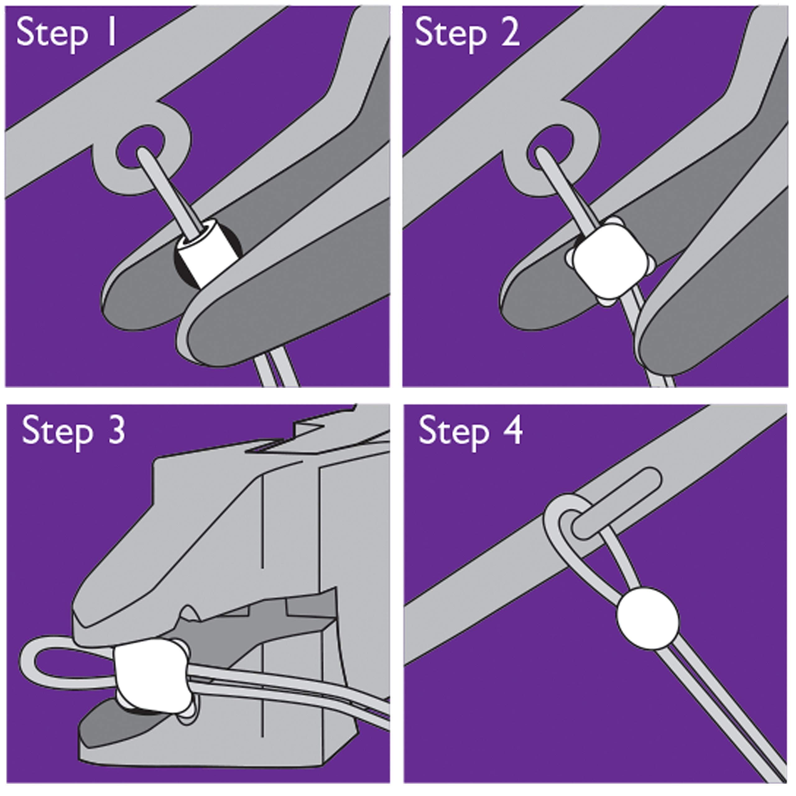 The Beadsmith crimper uses a two-step action for secure crimping
