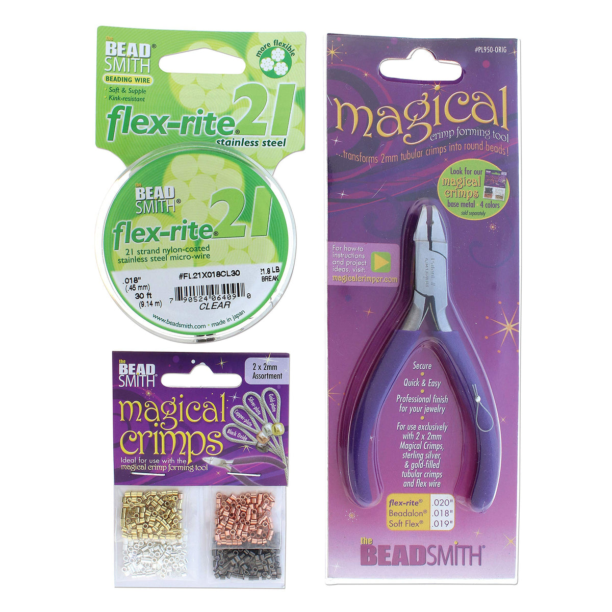 The Beadsmith Magical Crimper Pliers close-up showing comfort grip for smooth crimps