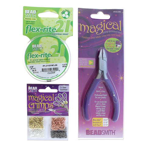 The Beadsmith Magical Crimper Pliers close-up showing comfort grip for smooth crimps