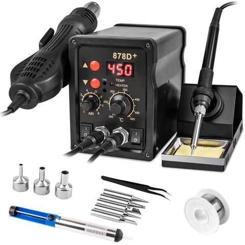 Beaiguna 2-in-1 station shown with compact form factor for space-saving electronics work.