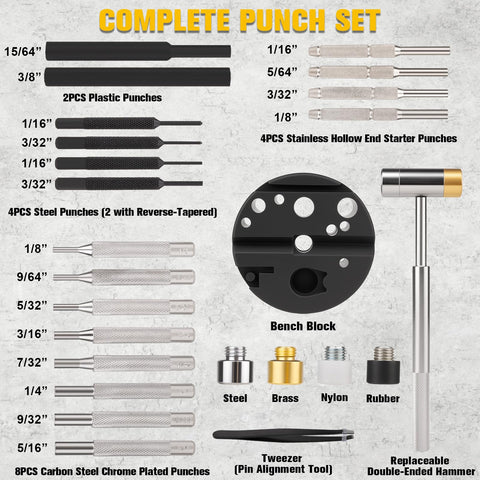 Beaiguna four-head hammer with multiple material options for varied tasks.