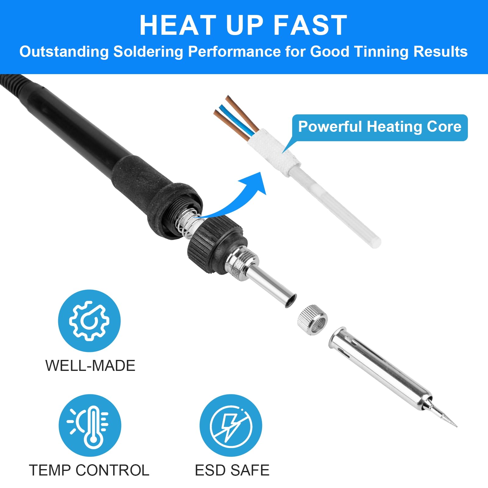Beaiguna calibration hole used to fine-tune temperature accuracy.