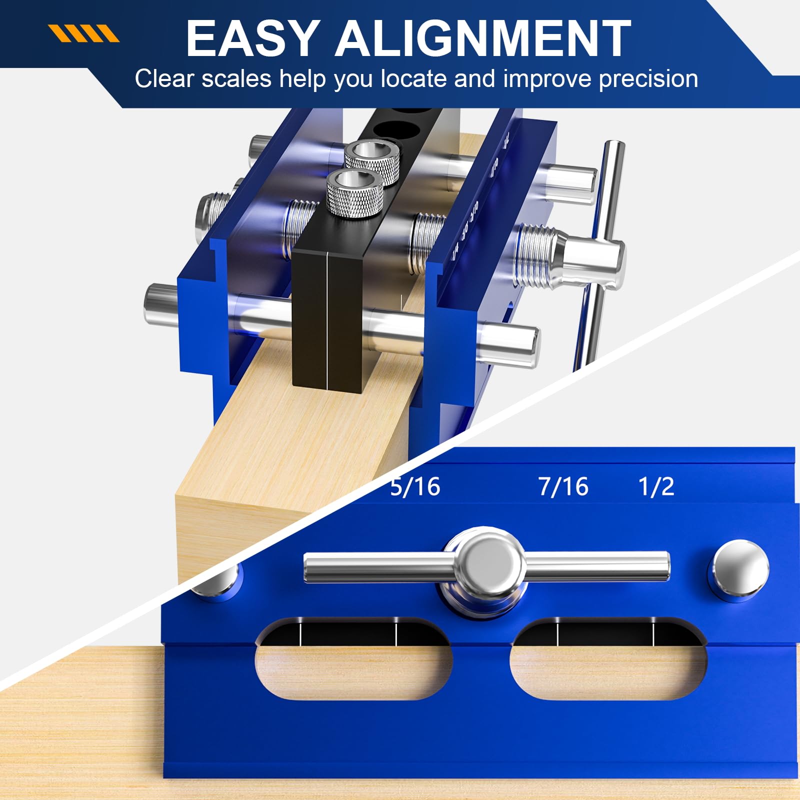 Beaiguna dowel jig kit with six bushings supports versatile joinery options