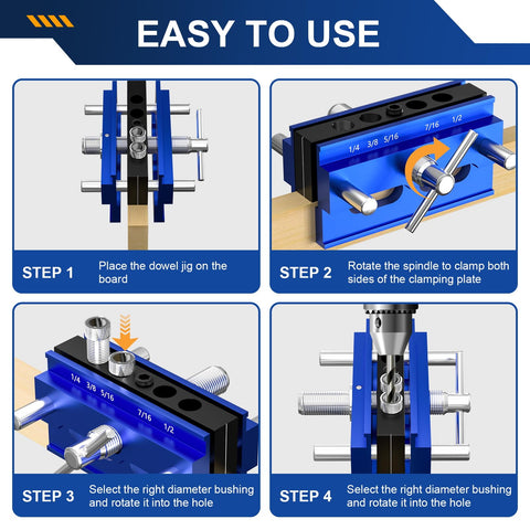 Beaiguna dowel jig kit aluminum alloy construction for durable use