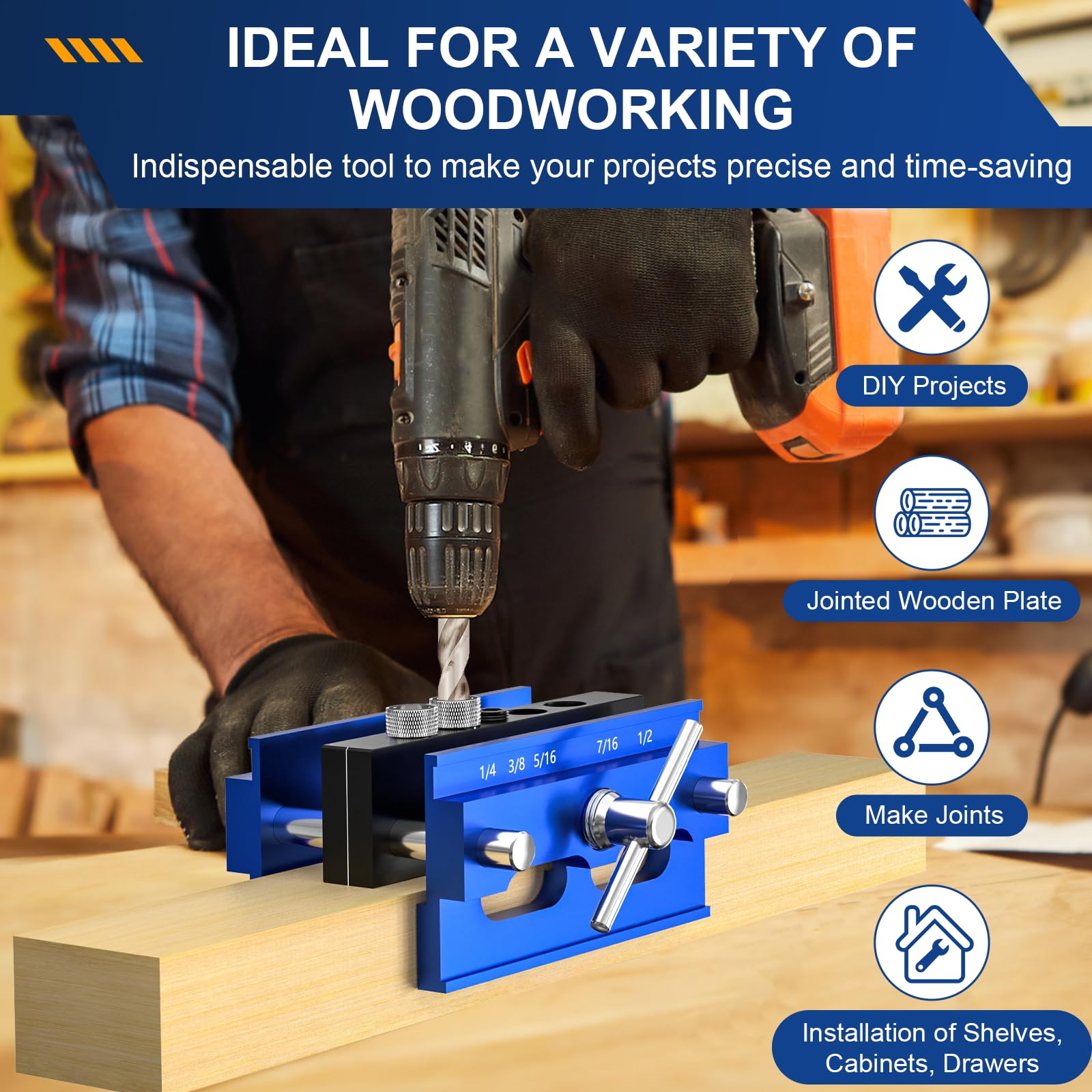 Beaiguna dowel jig kit ideal for railings and furniture assembly