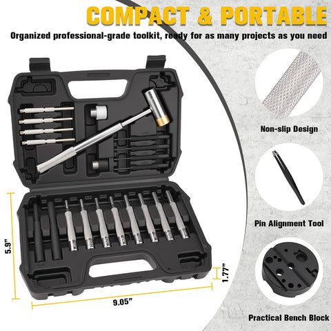 Beaiguna interchangeable hammer heads enable versatile driving tasks.