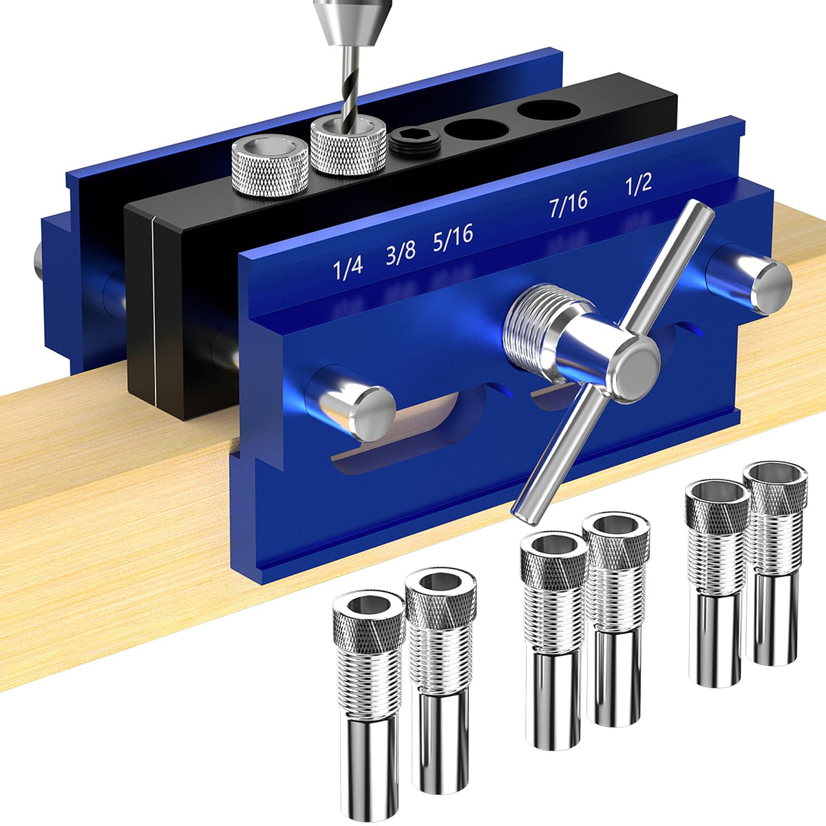 Beaiguna self-centering dowel jig kit center guide enables precise straight drilling