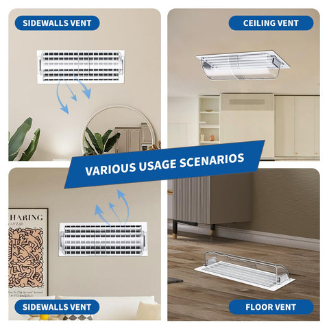 BEAIREOU slim profile directs air without blocking vent openings.