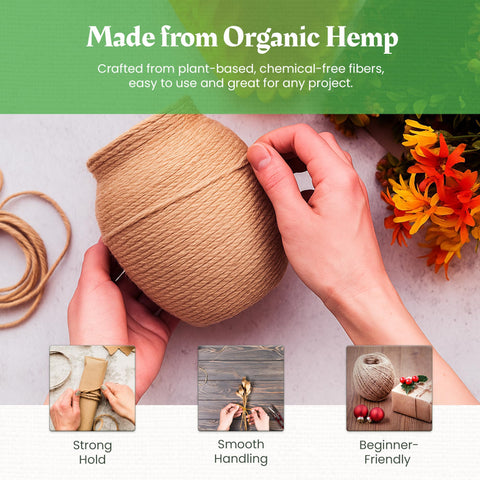 Bean Products hemp twine cooking uses, natural kitchen string for secure ties
