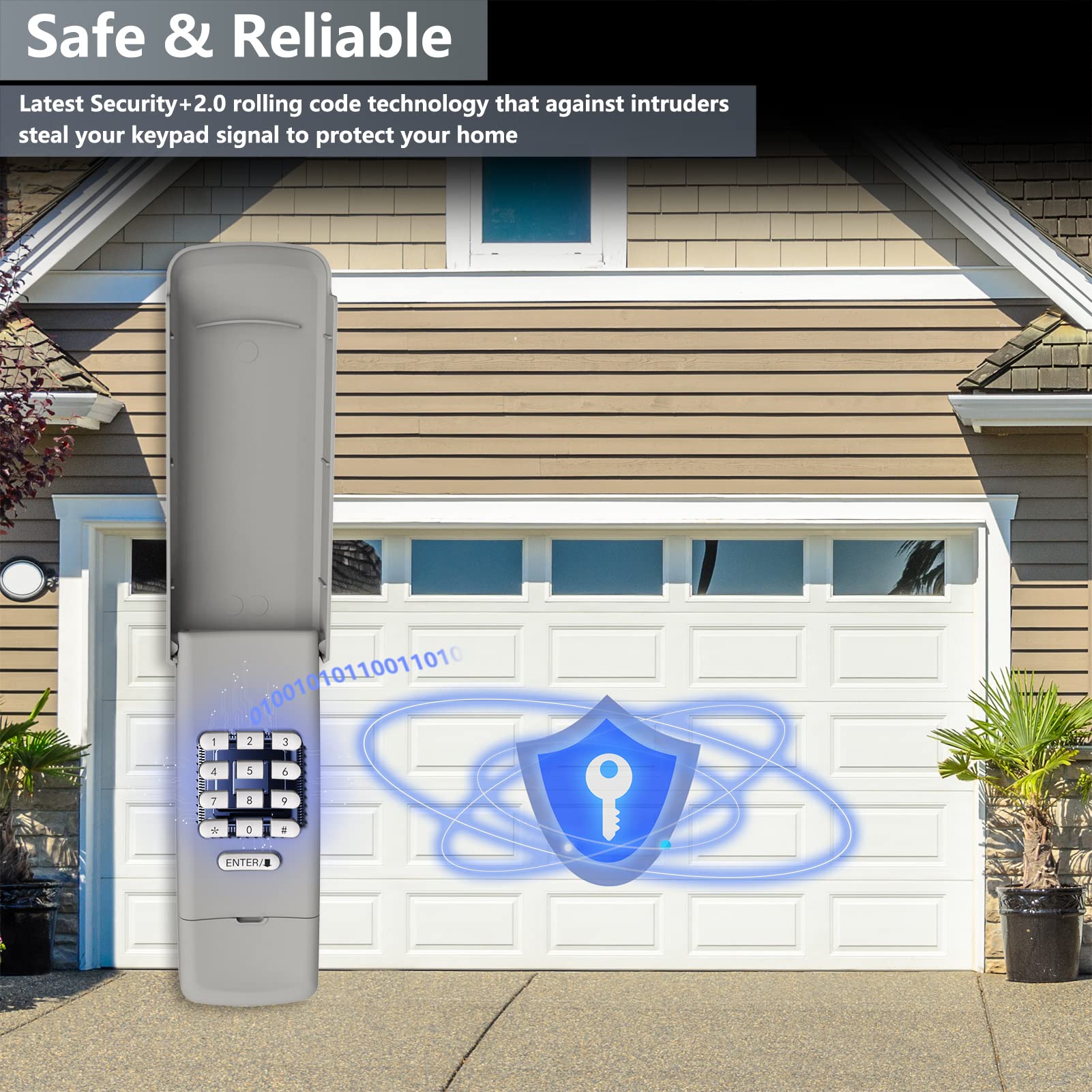 BeanKOneal keypad Learn Button and temporary PIN features for guests.