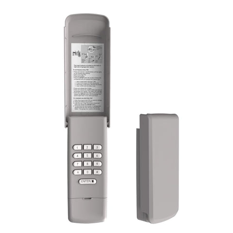 BeanKOneal universal keypad front view shows compact LiftMaster compatibility for easy access