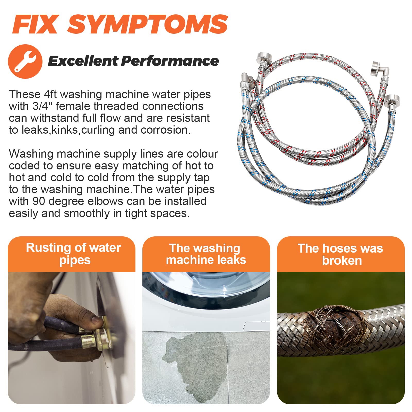 Beaquicy 90-degree elbow connection enables easier installation.