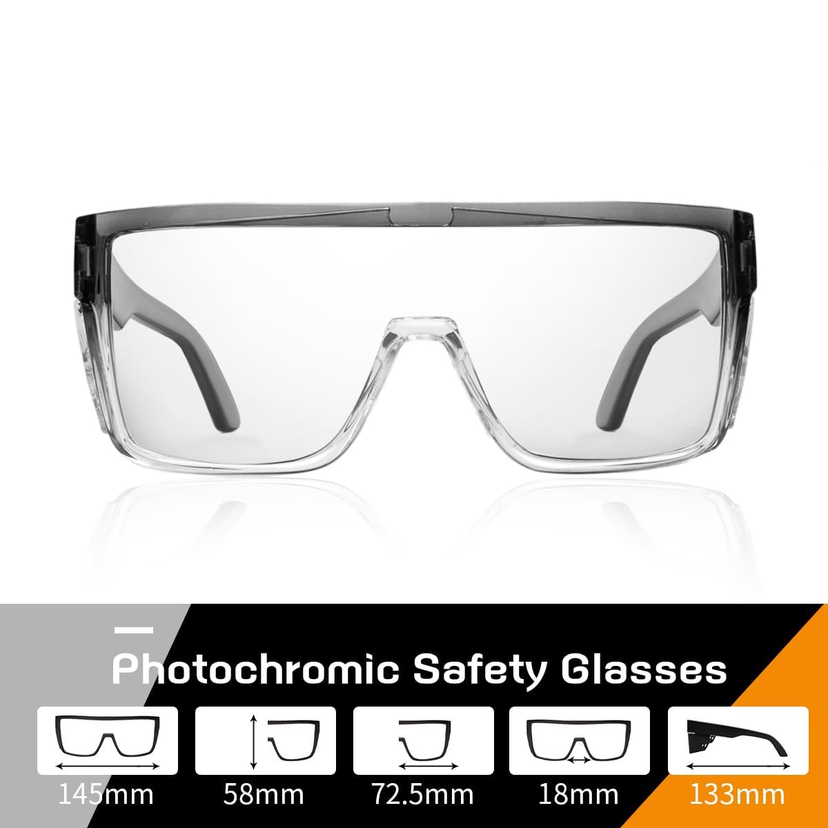 BEASVFE Transition polycarbonate-frame closeup highlighting durable, lightweight construction.